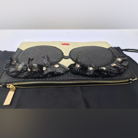 ALICE +OLIVIA Stace Face Woven Embellished Clutch-NEW - Picture 8 of 9